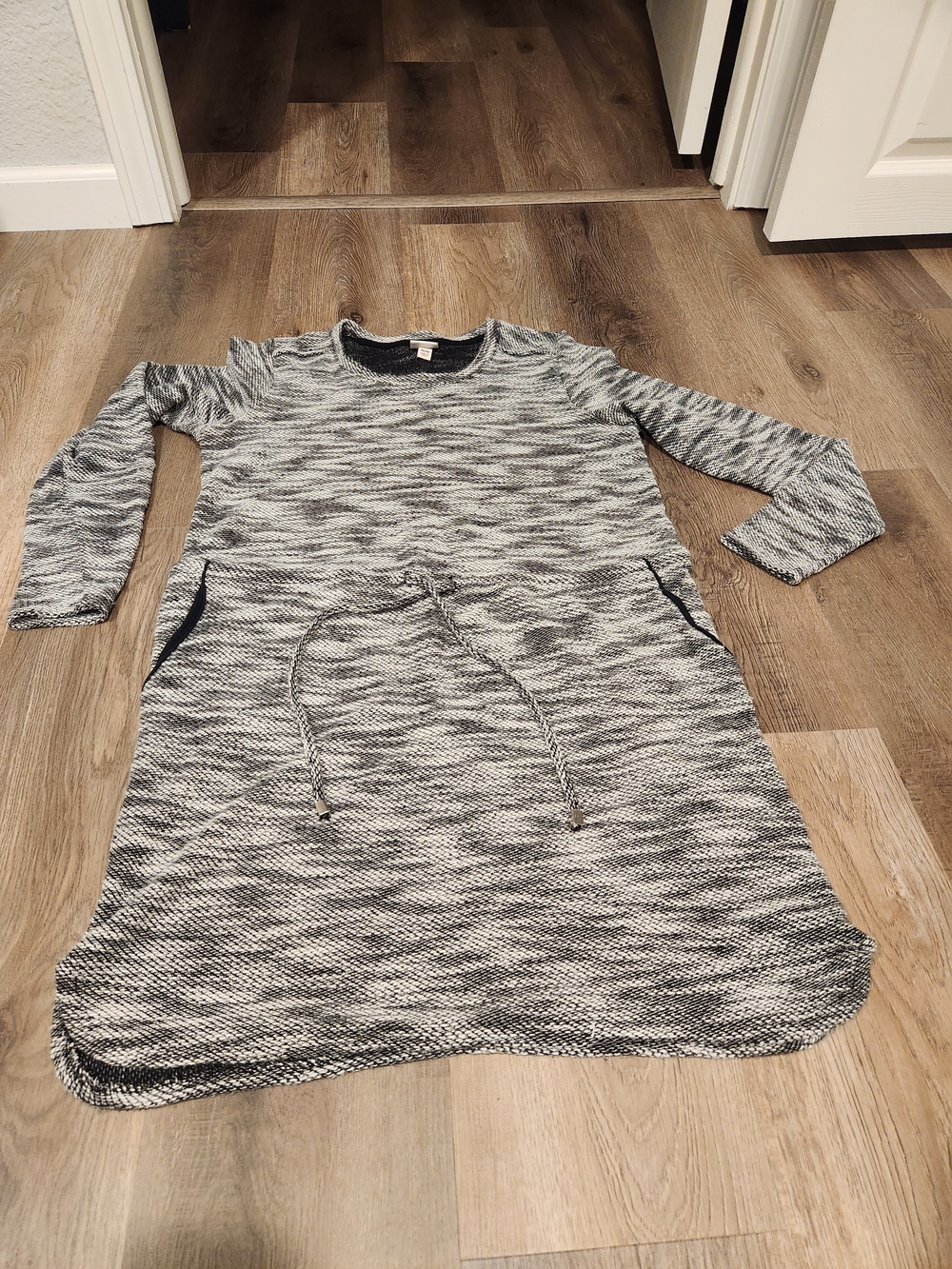 Merona Heathered Black and White Knit Dress